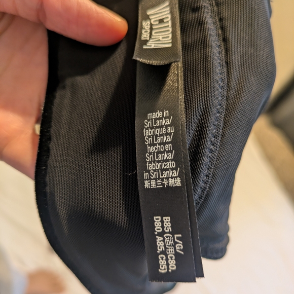 Victoria's Secret Black Velvet Sports Bra - Picture 5 of 5